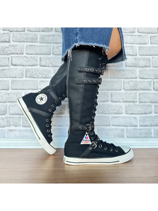 ⭐Converse Chuck Taylor XXHi Leather Straps 4 Men\'s Sneakers Boots Black A16600C⭐